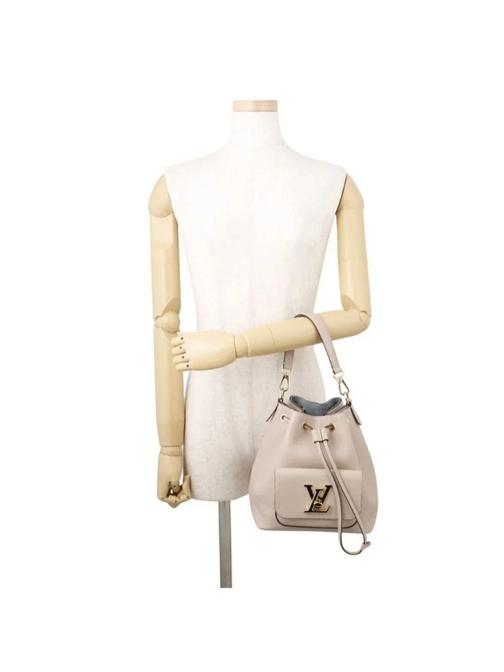 Louis Vuitton Shoulder Bag Leather Lockme Bucket NV 3way